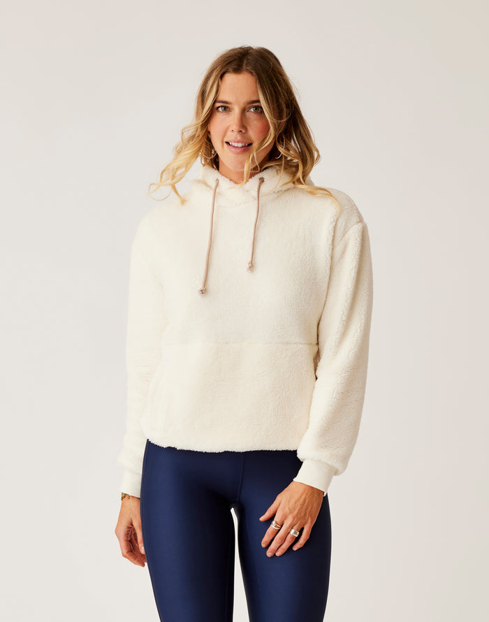 Brie Sherpa Hoodie: Birch - FINAL SALE