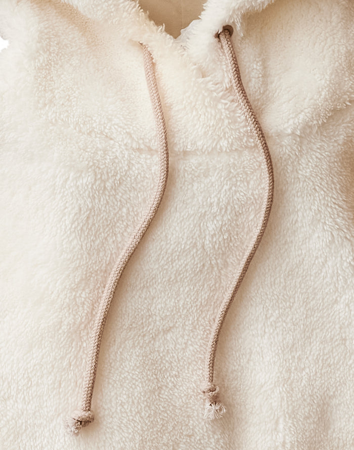Brie Sherpa Hoodie: Birch - FINAL SALE