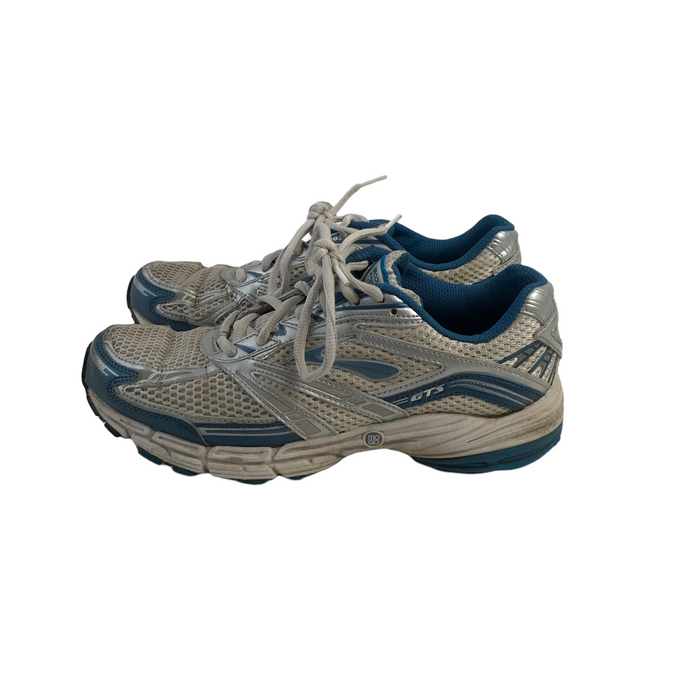 Brooks size UK 6.5 Adrenaline GTS silver blue running trainers