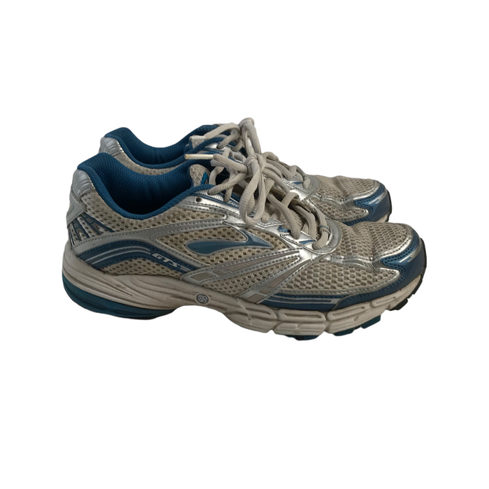 Brooks size UK 6.5 Adrenaline GTS silver blue running trainers