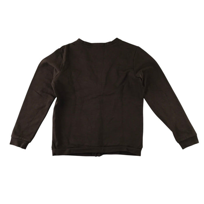 Brown jersey school cardigan for girls in second-hand condition