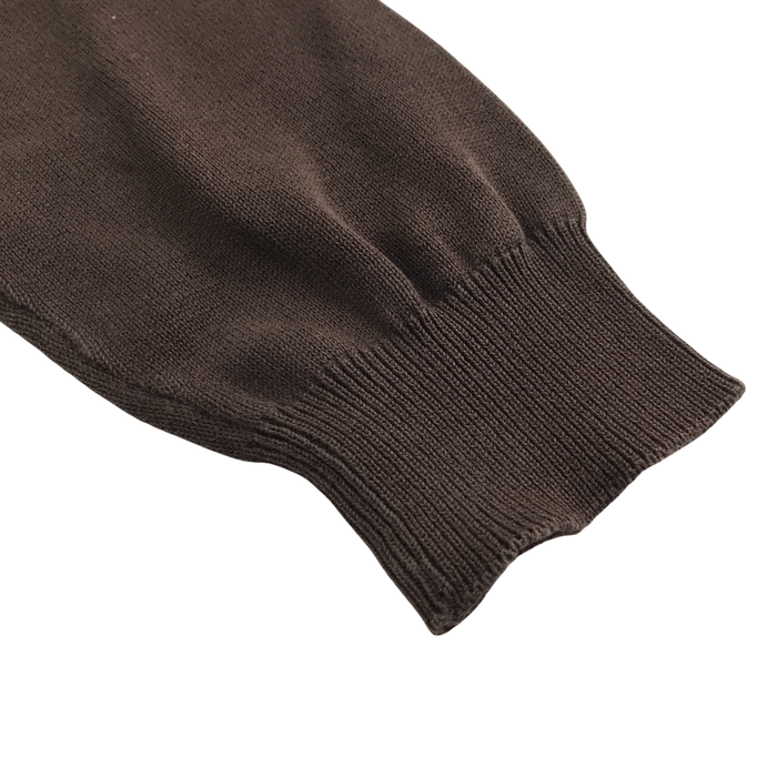 Brown unisex v-neck school jumper