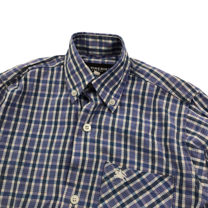 Burberry 5-6 years blue and white checked shirt