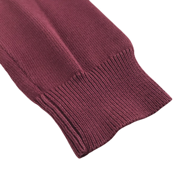 Burgundy girls plain school cardigan