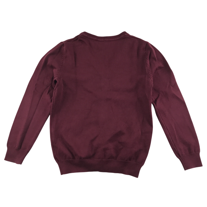 Burgundy girls plain school cardigan