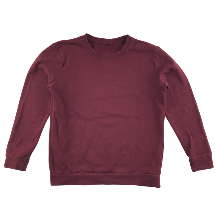 Burgundy unisex crew neck sweatshirt school jumper