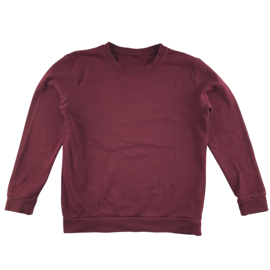 Burgundy unisex crew neck sweatshirt school jumper
