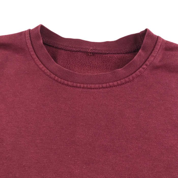 Burgundy unisex crew neck sweatshirt school jumper
