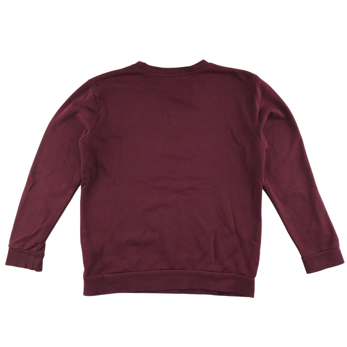 Burgundy unisex crew neck sweatshirt school jumper