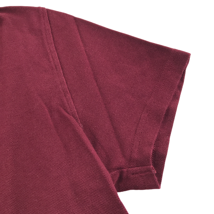 Burgundy unisex school polo shirt