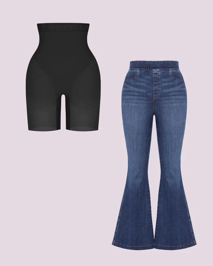 Butt Padded Short + Hip Padded Flare Jeans