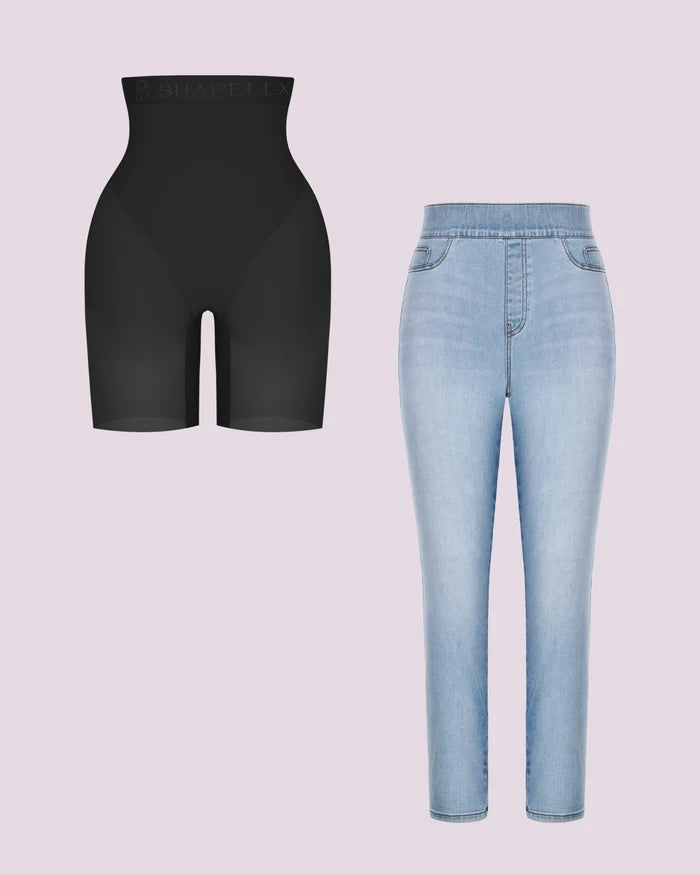 Butt Padded Short + Hip Padded Skinny Jeans