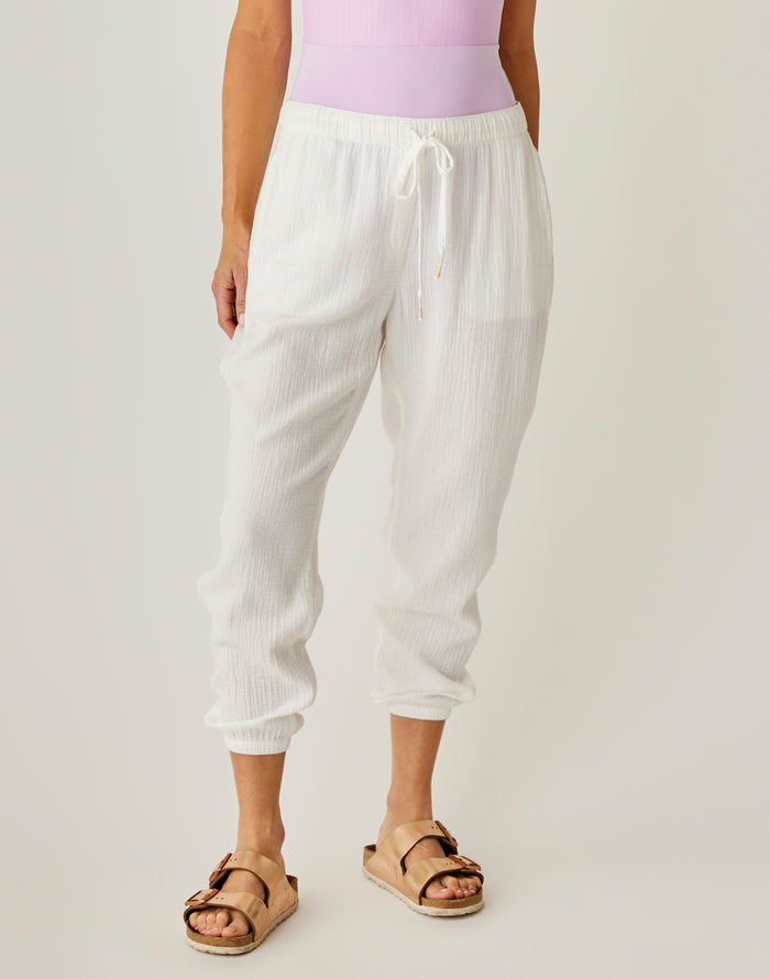 Calista Gauze Pant: Cloud - FINAL SALE