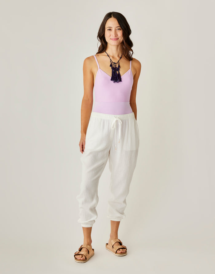Calista Gauze Pant: Cloud - FINAL SALE