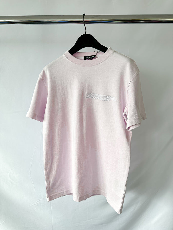 Calvin Klein 205W39NYC Logo Embroidered Pink Short Sleeve T-Shirt