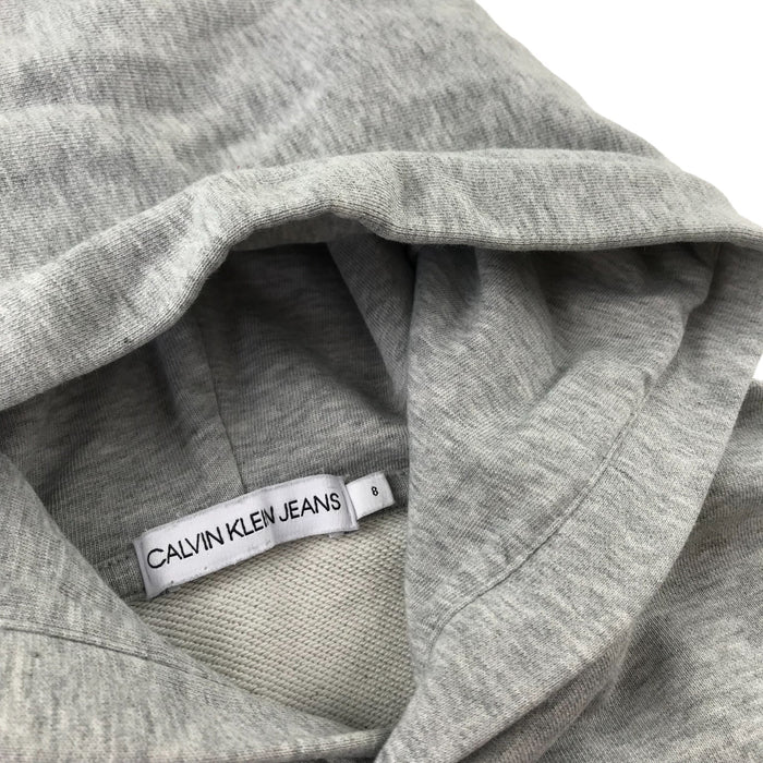 Calvin Klein 8 years grey with pink logo cotton hoodie