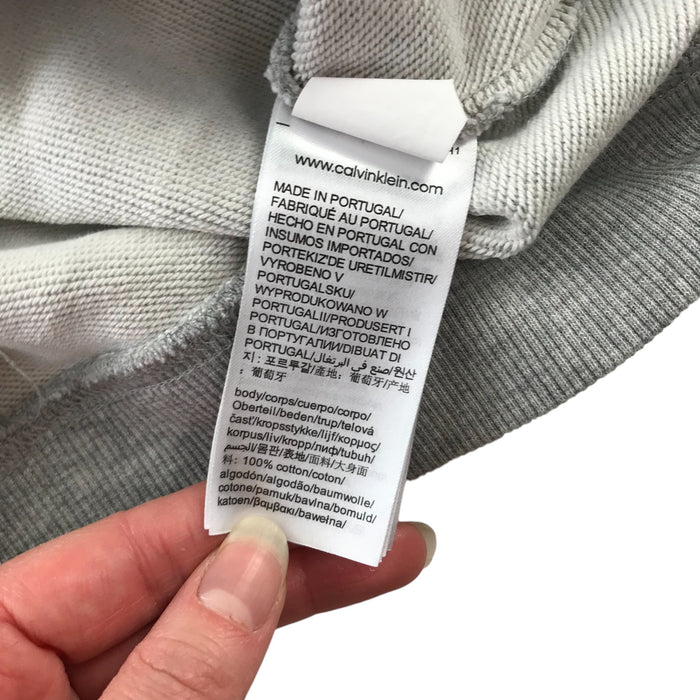 Calvin Klein 8 years grey with pink logo cotton hoodie