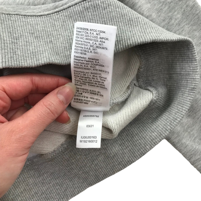 Calvin Klein 8 years grey with pink logo cotton hoodie