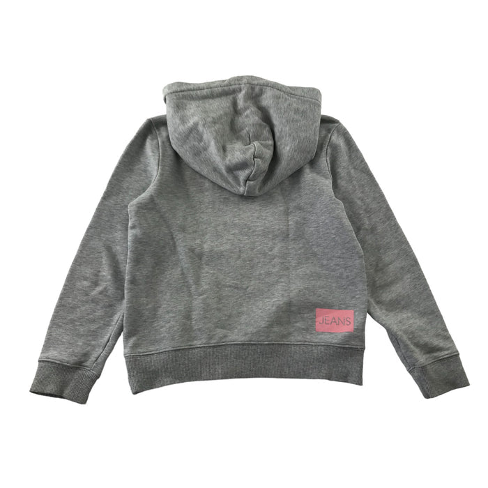 Calvin Klein 8 years grey with pink logo cotton hoodie