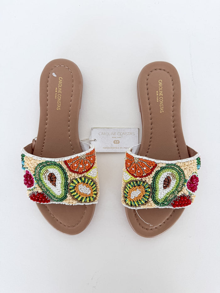 Caroline Constas Beaded Tutti Fruiti Sandals (EX-DISPLAY)