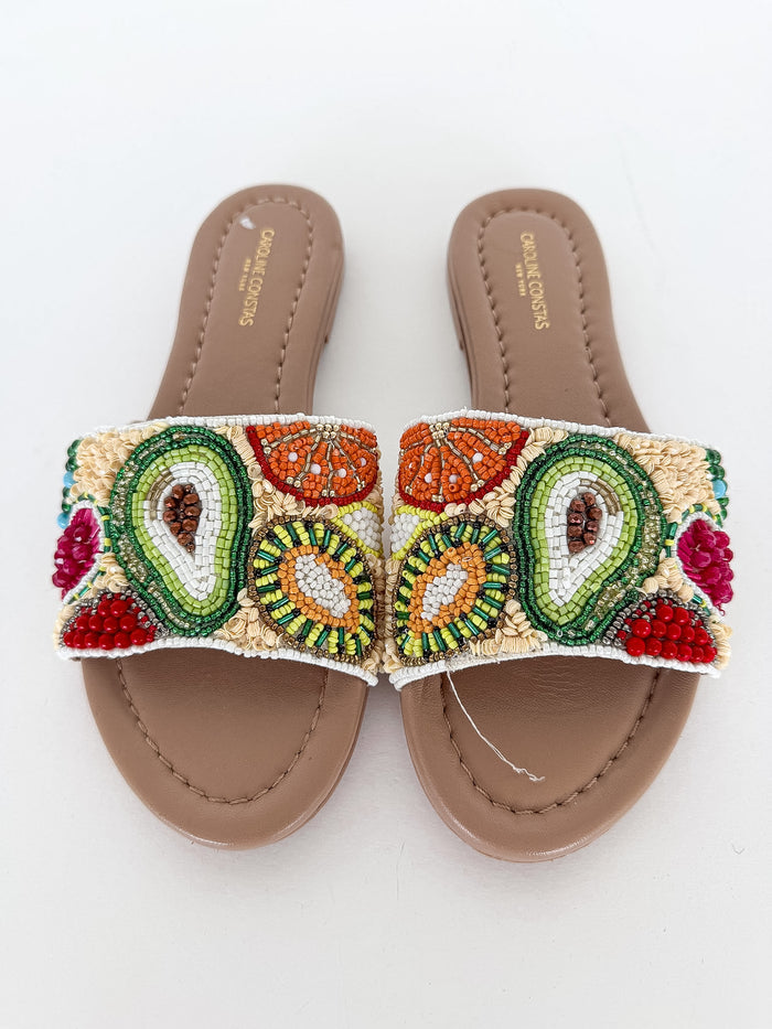 Caroline Constas Beaded Tutti Fruiti Sandals (EX-DISPLAY)