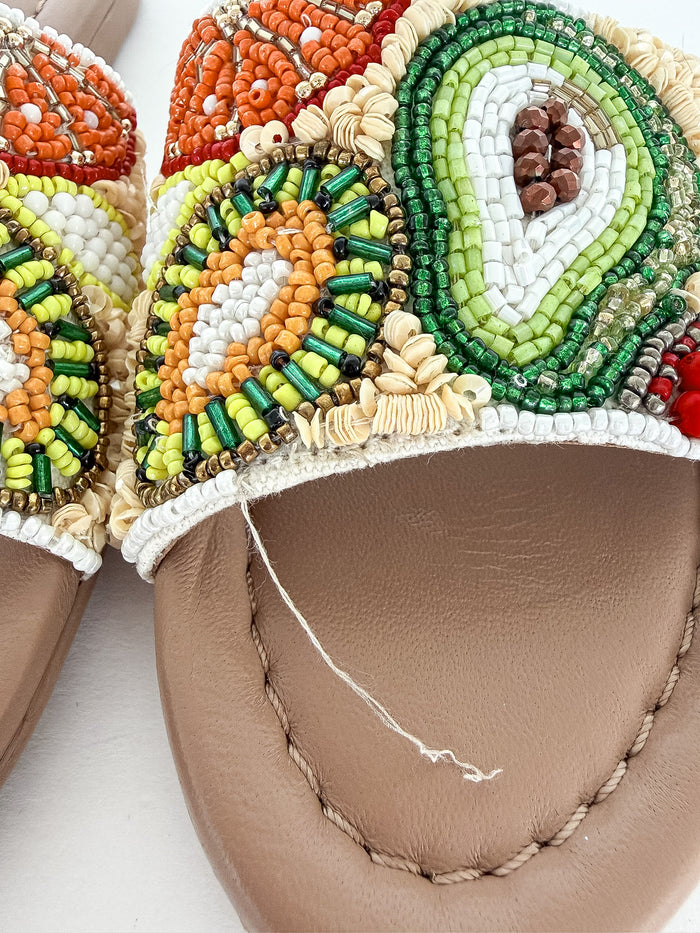 Caroline Constas Beaded Tutti Fruiti Sandals (EX-DISPLAY)