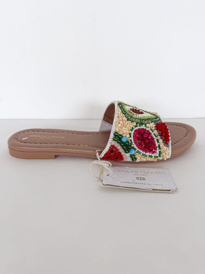 Caroline Constas Beaded Tutti Fruiti Sandals (EX-DISPLAY)