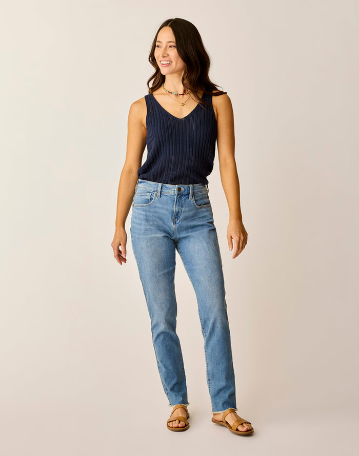 Carson Hi Rise Jean: Blue Tide