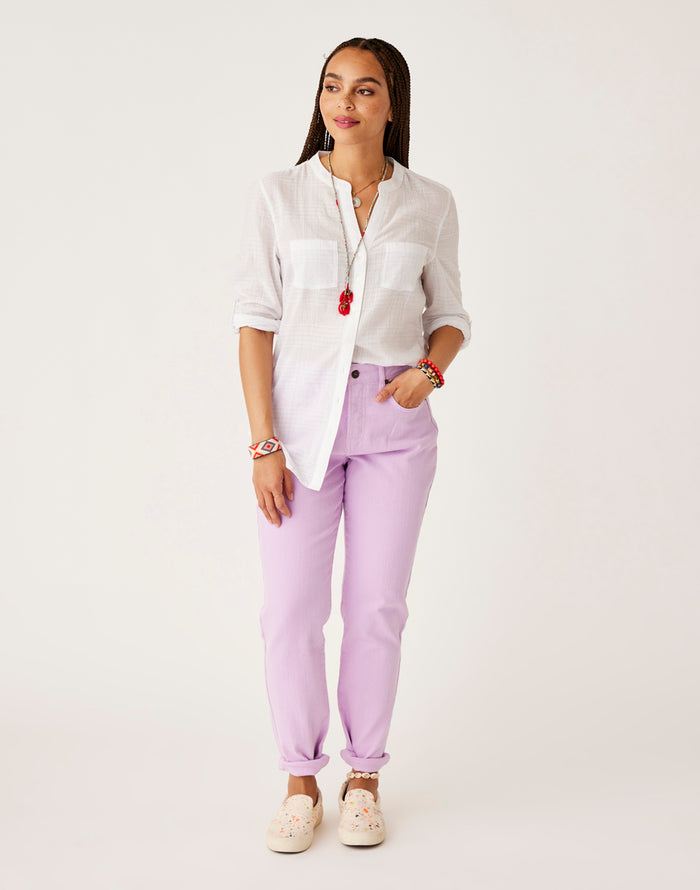 Carson Hi Rise Jean: Soft Lilac - FINAL SALE