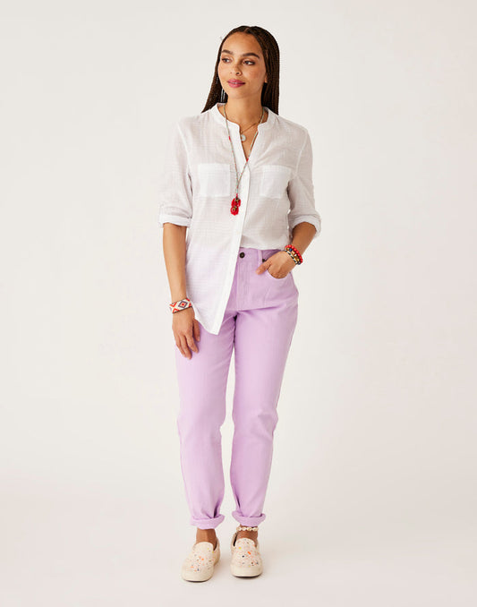 Carson Hi Rise Jean: Soft Lilac - FINAL SALE