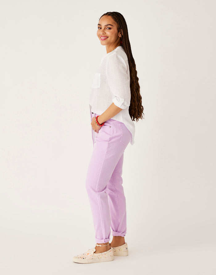 Carson Hi Rise Jean: Soft Lilac - FINAL SALE