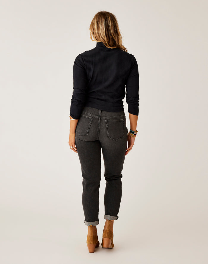 Carson Hi Rise Jean: Washed Black