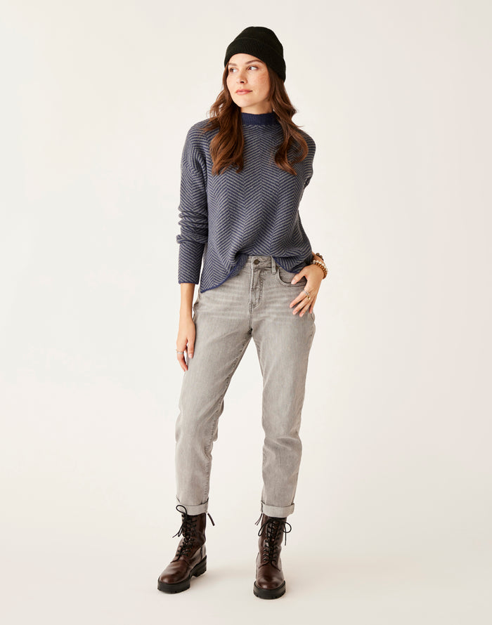 Carson Hi Rise Jean: Washed Grey