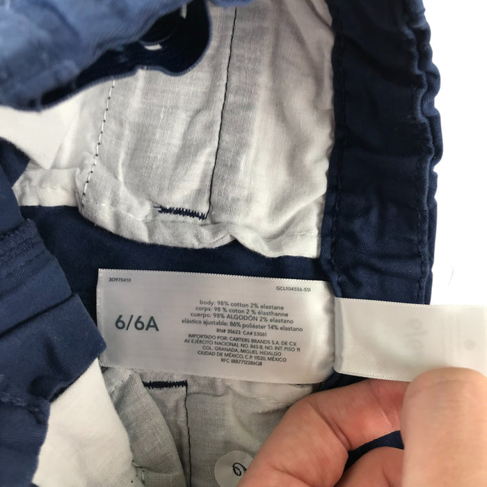 Carters 5-6 years navy plain chino style shorts