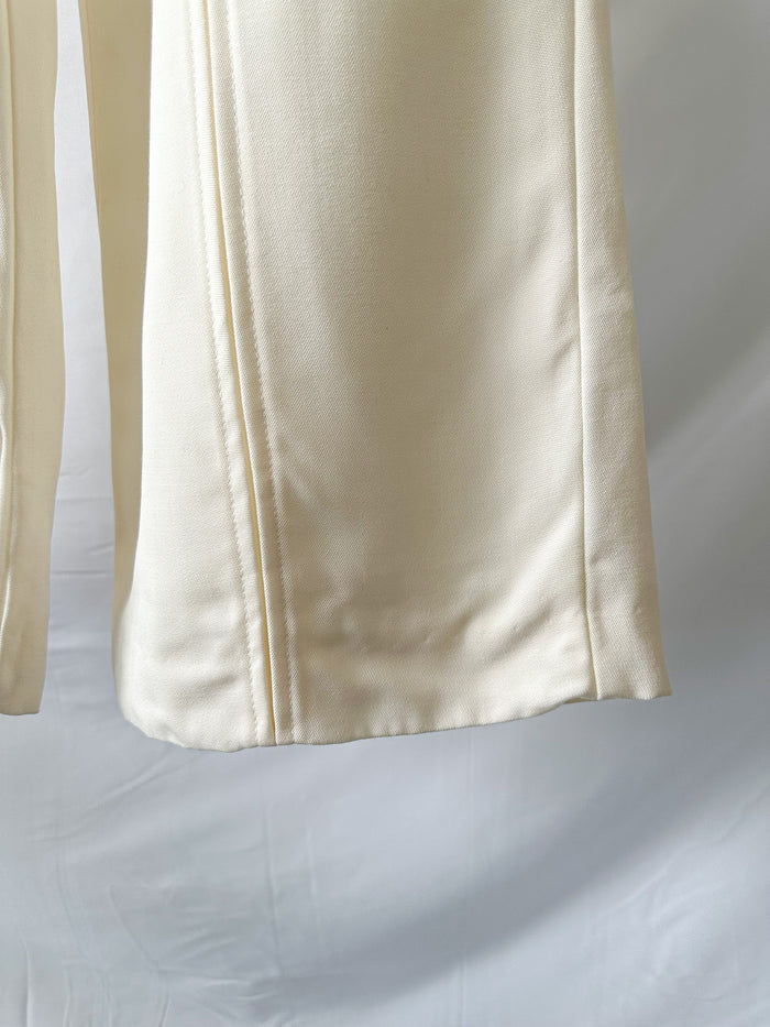Casablanca White Wool Wide Leg Trousers