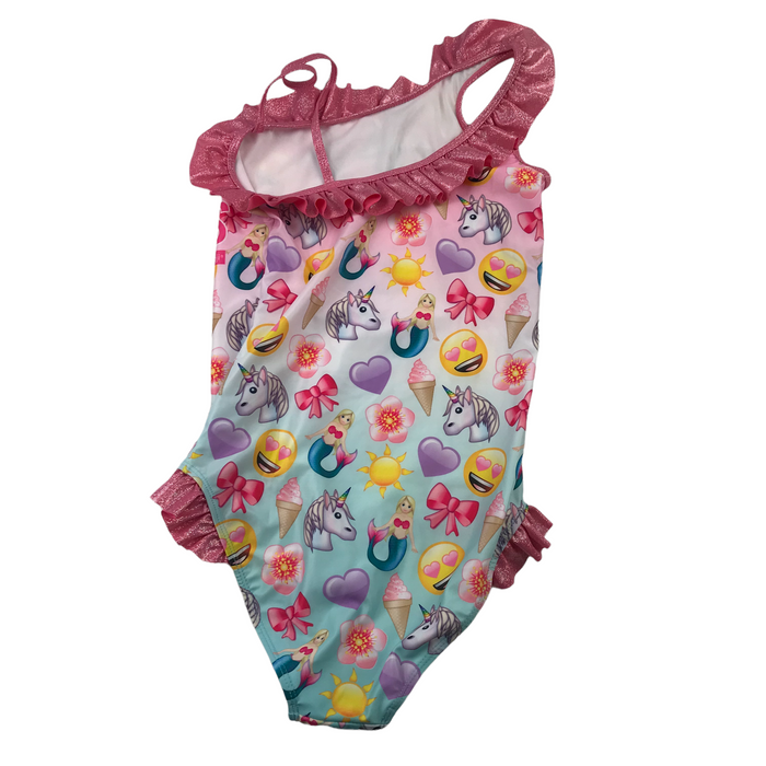 Character.com 14-15 years pink emoji swimsuit