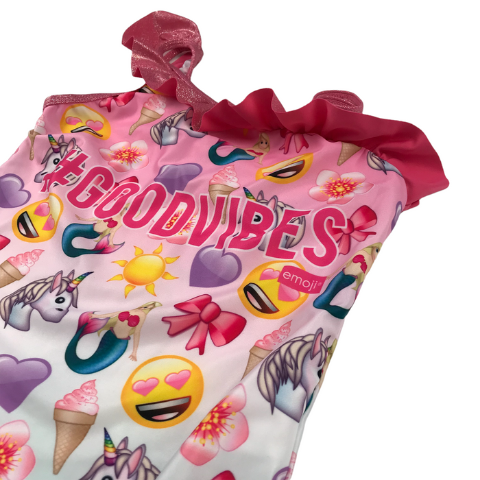 Character.com 14-15 years pink emoji swimsuit