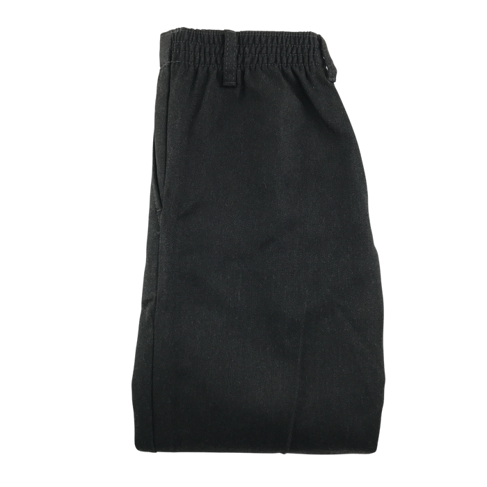 Charcoal boys elasticated waist school trousers