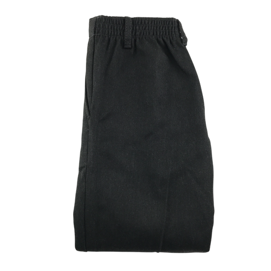 Charcoal boys elasticated waist school trousers