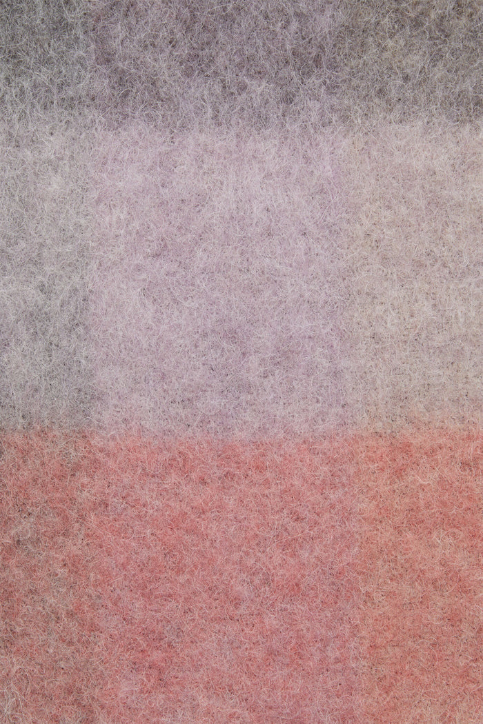Checked Mohair Scarf Fuchsia/Lilac/Pink
