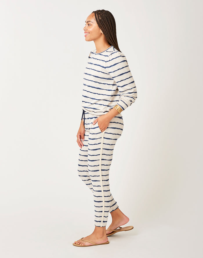 Chelsea Jogger: Navy Tie Dye Stripe - FINAL SALE