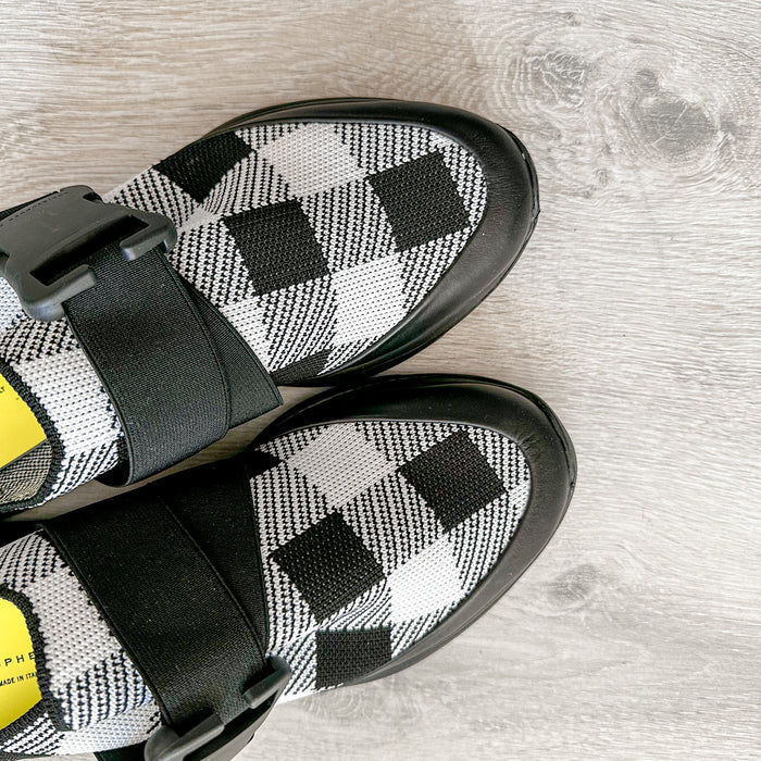 Christopher Kane Gingham Check Safety Buckle Slip On Trainers Sneakers - House Of Huntington