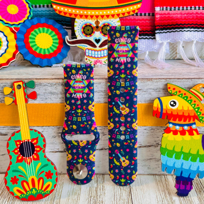 Cinco de Mayo Print Silicone Band For Samsung Watch