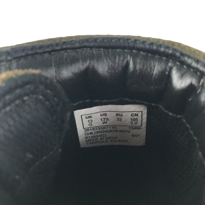 Clarks size 13g (jr) kharki high top boots