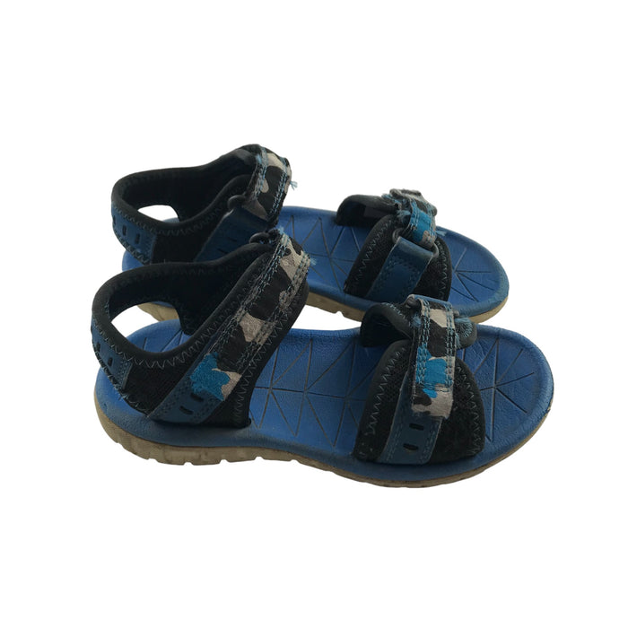 Clarks size UK 9 navy camo sandals