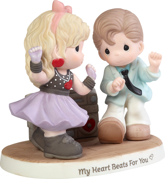 "Clearance Sale" Precious Moments - My Heart Beats For You Disco Retro Dance Porcelain Figurine 192011