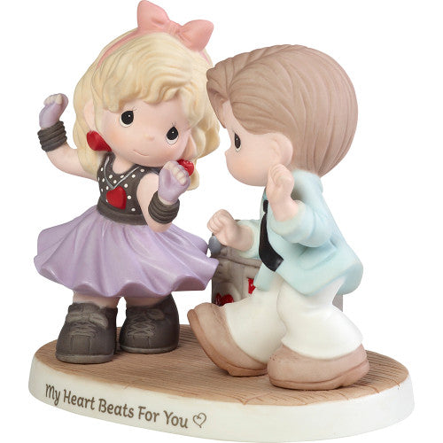 "Clearance Sale" Precious Moments - My Heart Beats For You Disco Retro Dance Porcelain Figurine 192011