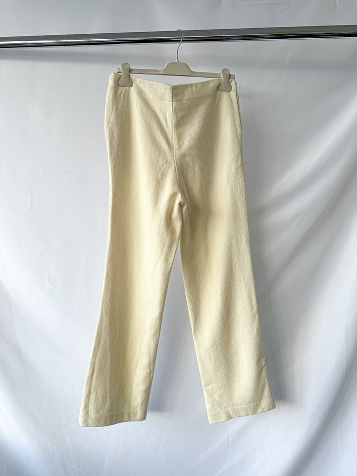 CO Collections Cream Straight Leg Trousers