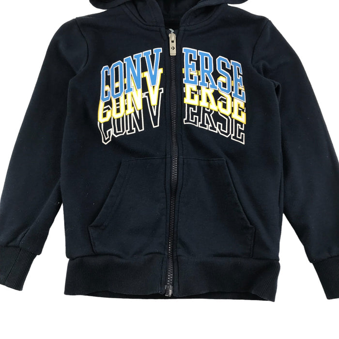 Converse 5 years navy with logo zipped hoodie