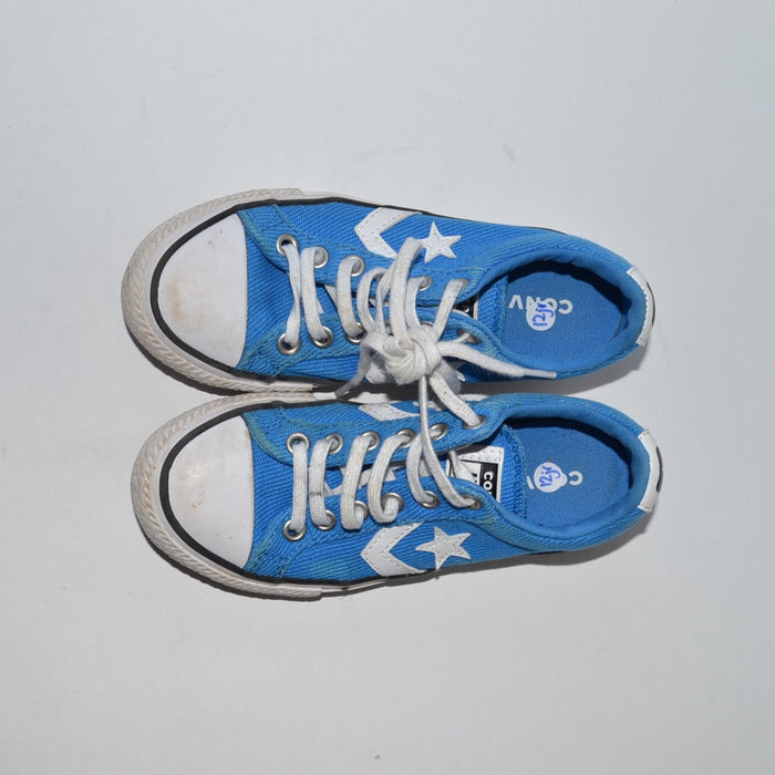 Converse size UK 12 (jr) blue canvas trainers